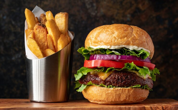 hamburger avec frites