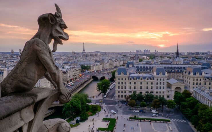 Une des gargouilles de la cathédrale Notre-Dame