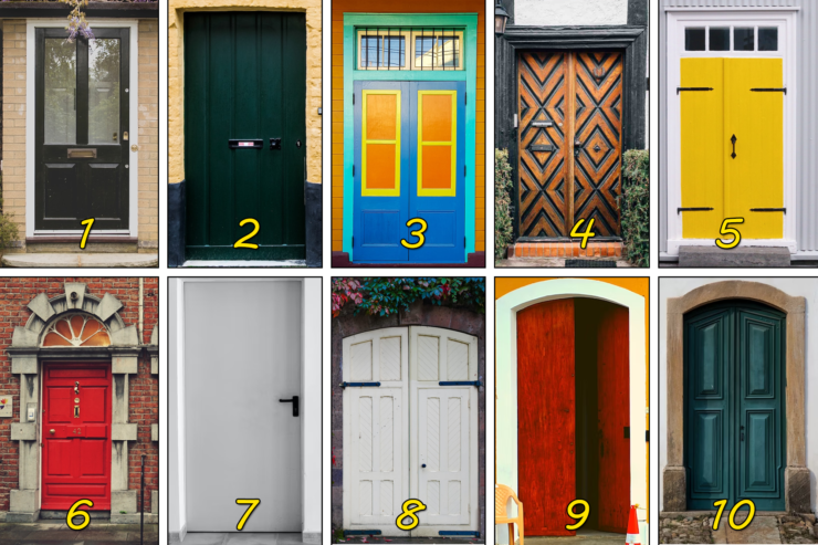 Foto montagem com 10 portas em estillos diferentes