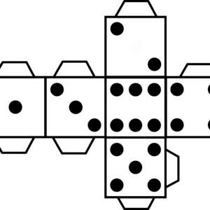 schéma ou modèle pour imprimer des dés